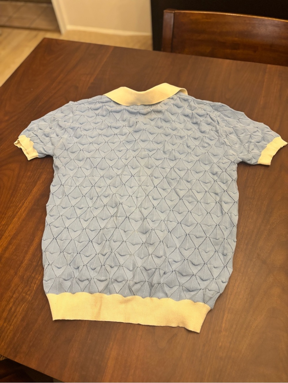 OXKNIT Retro Knit Polo Shirts Lot 2 Size L NWT 60s 70s Mod - Picture 6 of 7